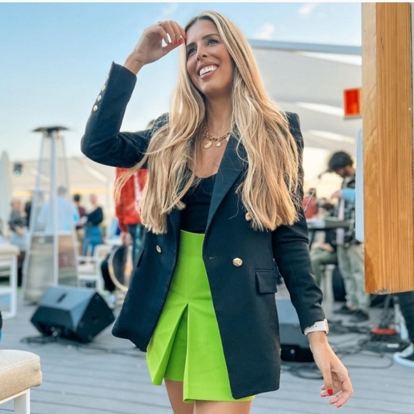 Zara Hight-Waisted Skort Green Bloggers Favorite - Picture 6 of 16